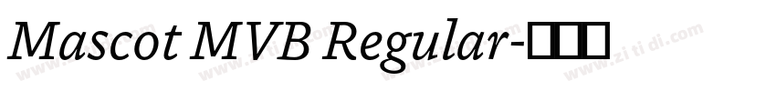 Mascot MVB Regular字体转换